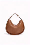 Elegante gewebte Halbmondtasche