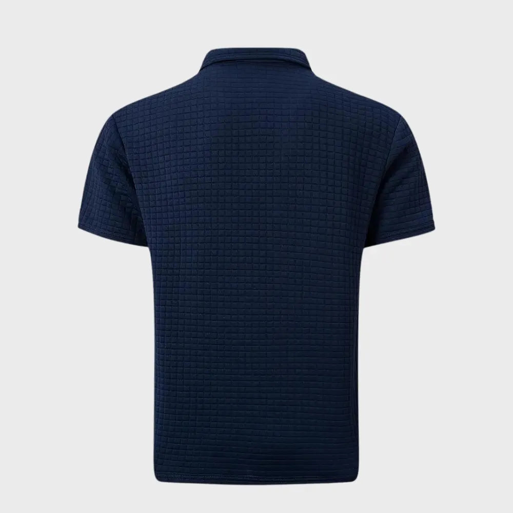 - Texturiertes Poloshirt