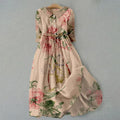 Vintage Spitzenkleid mit Botanischem Blumenmuster