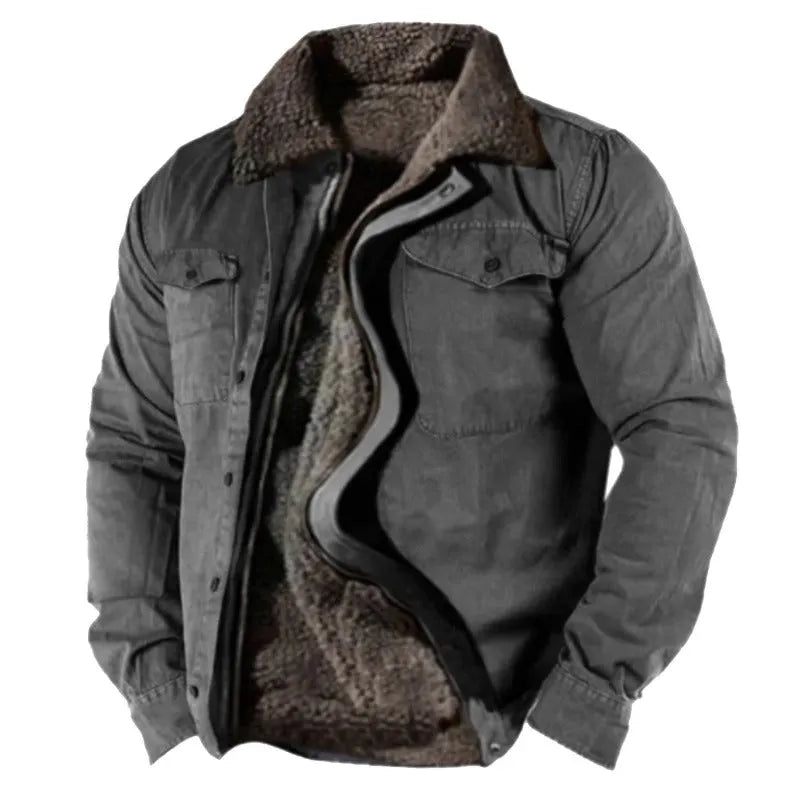 Warme Winterjacke Mit Pelzfutter FÃ¼r MÃ¤nner