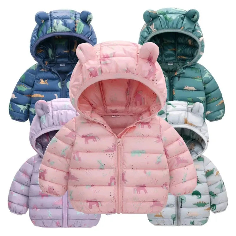 Casaco Infantil de Inverno Com Capuz