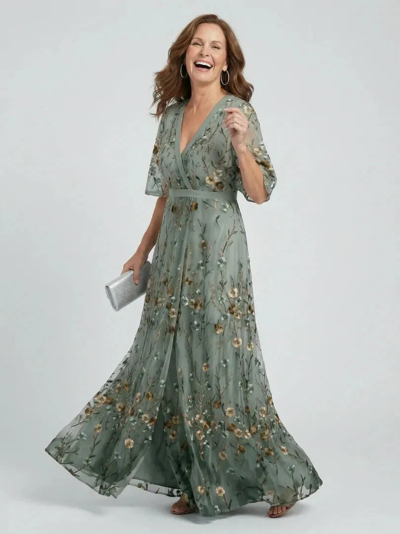 Selora | Halter Bloom Flow Maxi Dress
