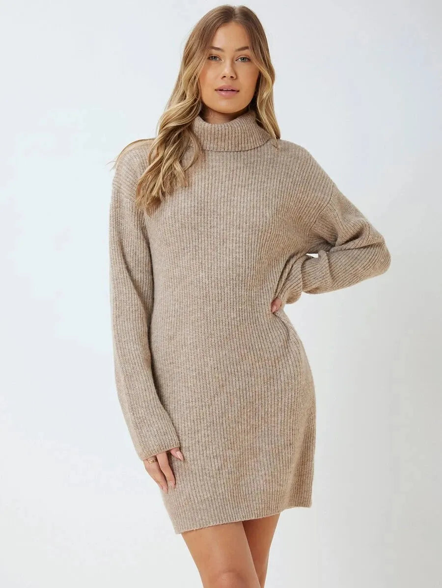 Vestido De Trico Paris Marrom