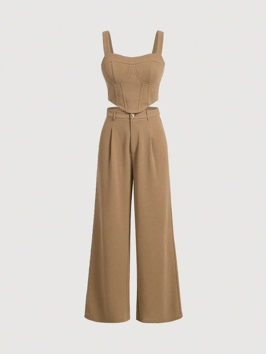 Conjunto Feminino Alfaiataria Bege CecÃ­lia