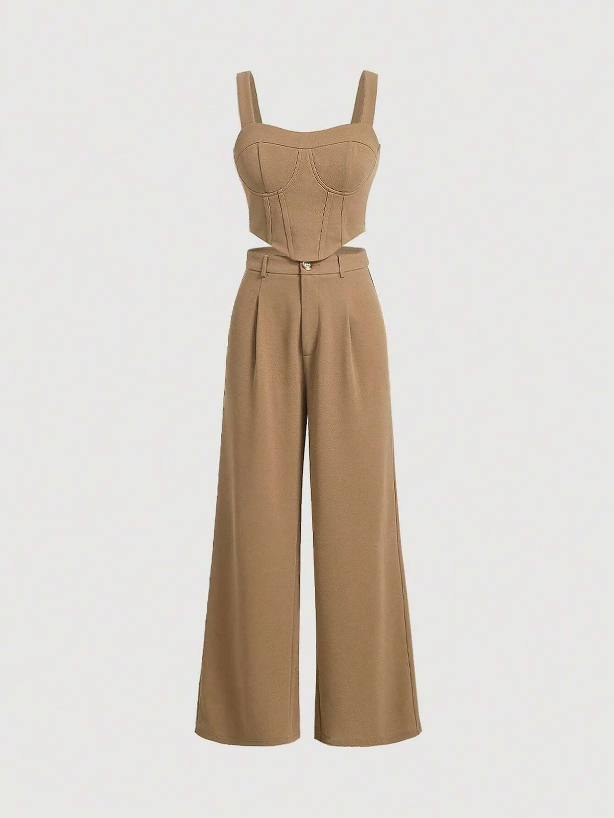 Conjunto Feminino Alfaiataria Bege CecÃ­lia