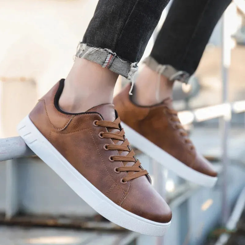 Leder Herrenschuhe Im Klassischen Design