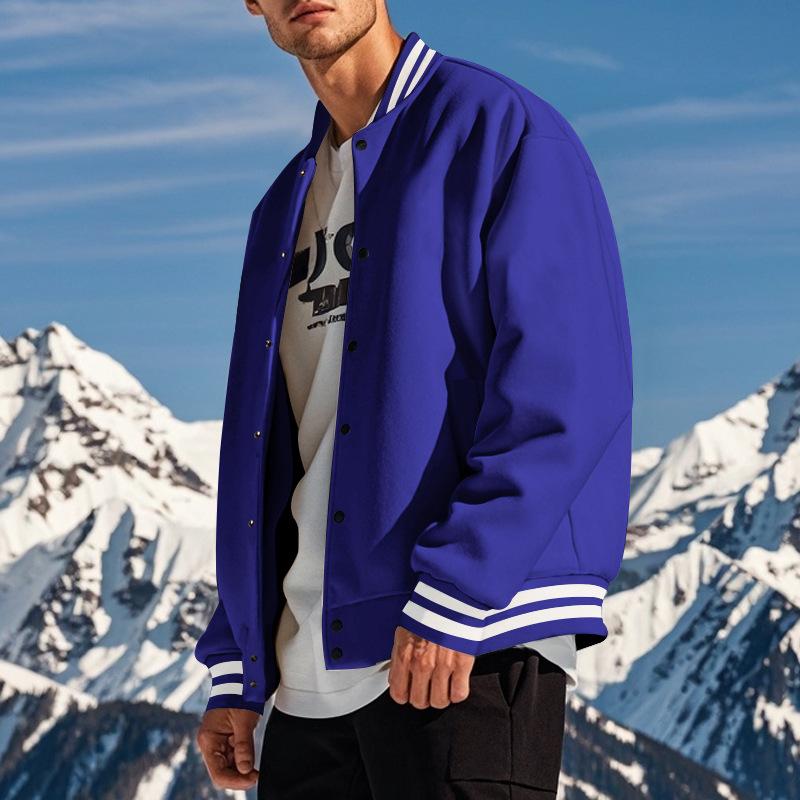 LÃ¤ssige Baseballjacke Mit Stehkragen FÃ¼r MÃ¤nner