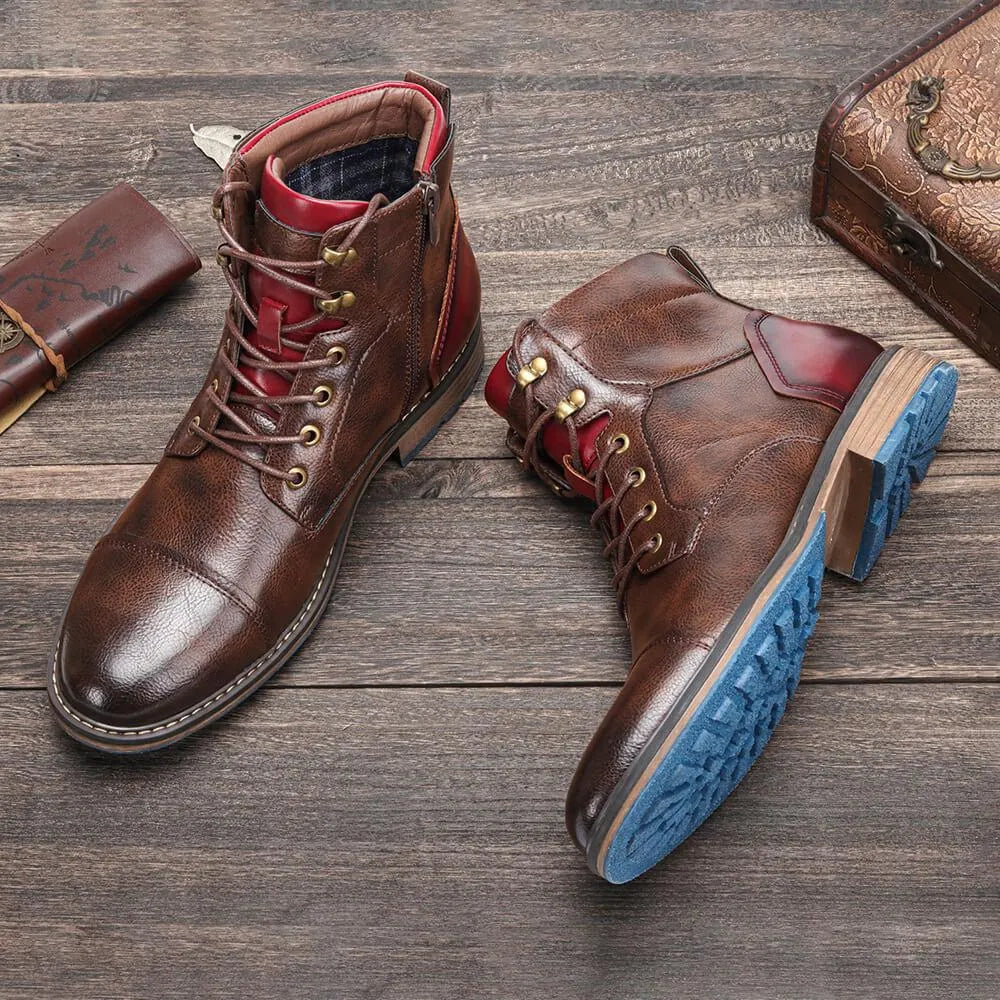 Klassische Oxford Lederstiefel FÃ¼r Herren