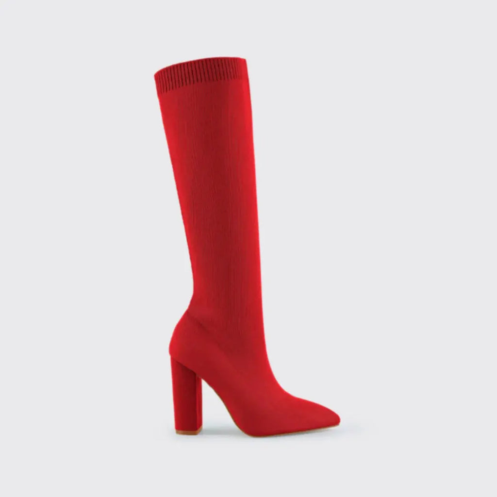 - Knielange Sockenstiefel