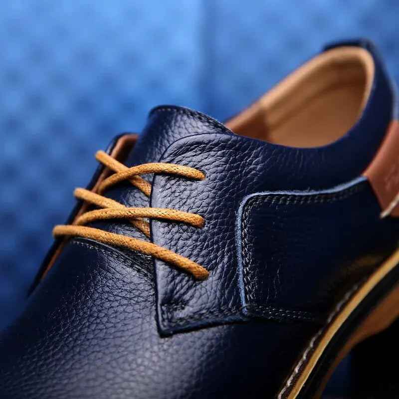 Herren Schwarze Oxford Lederschuhe