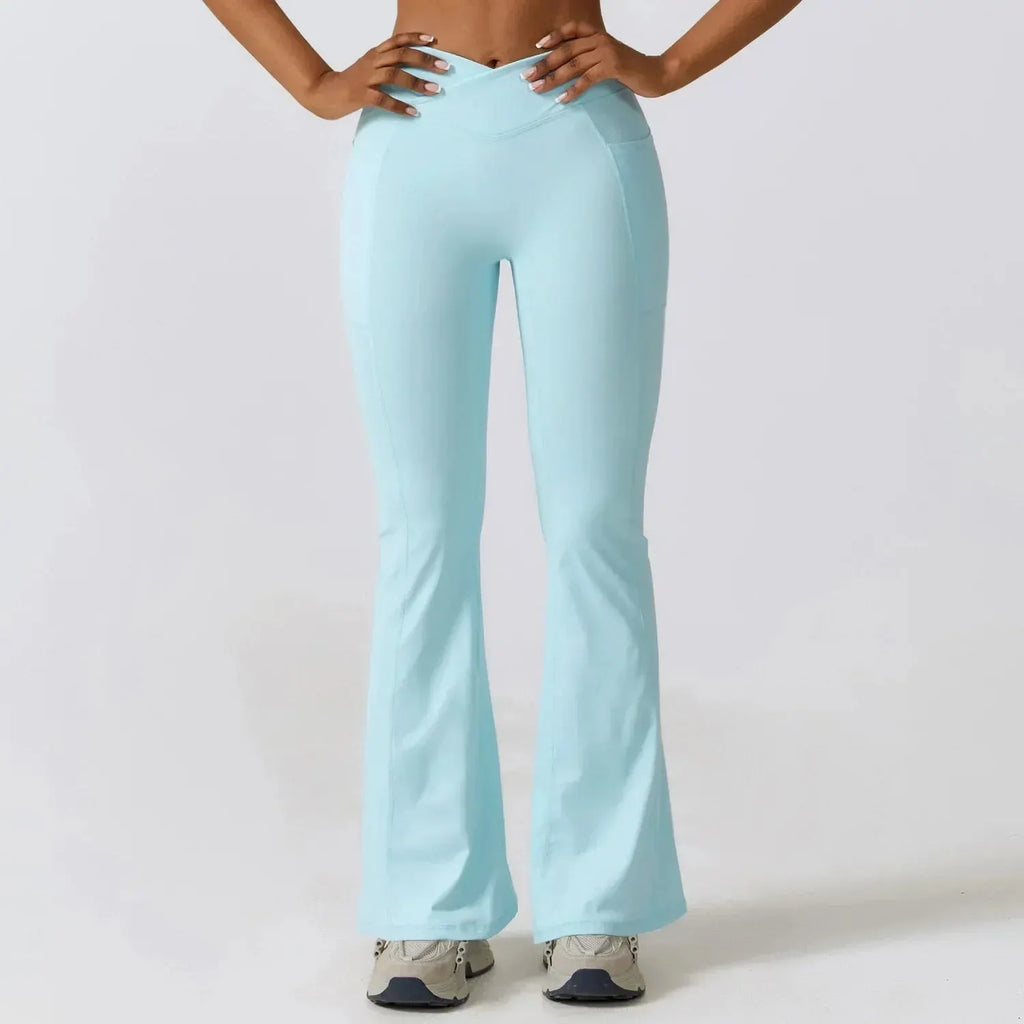 Hoch taillierte Flare-Leggings