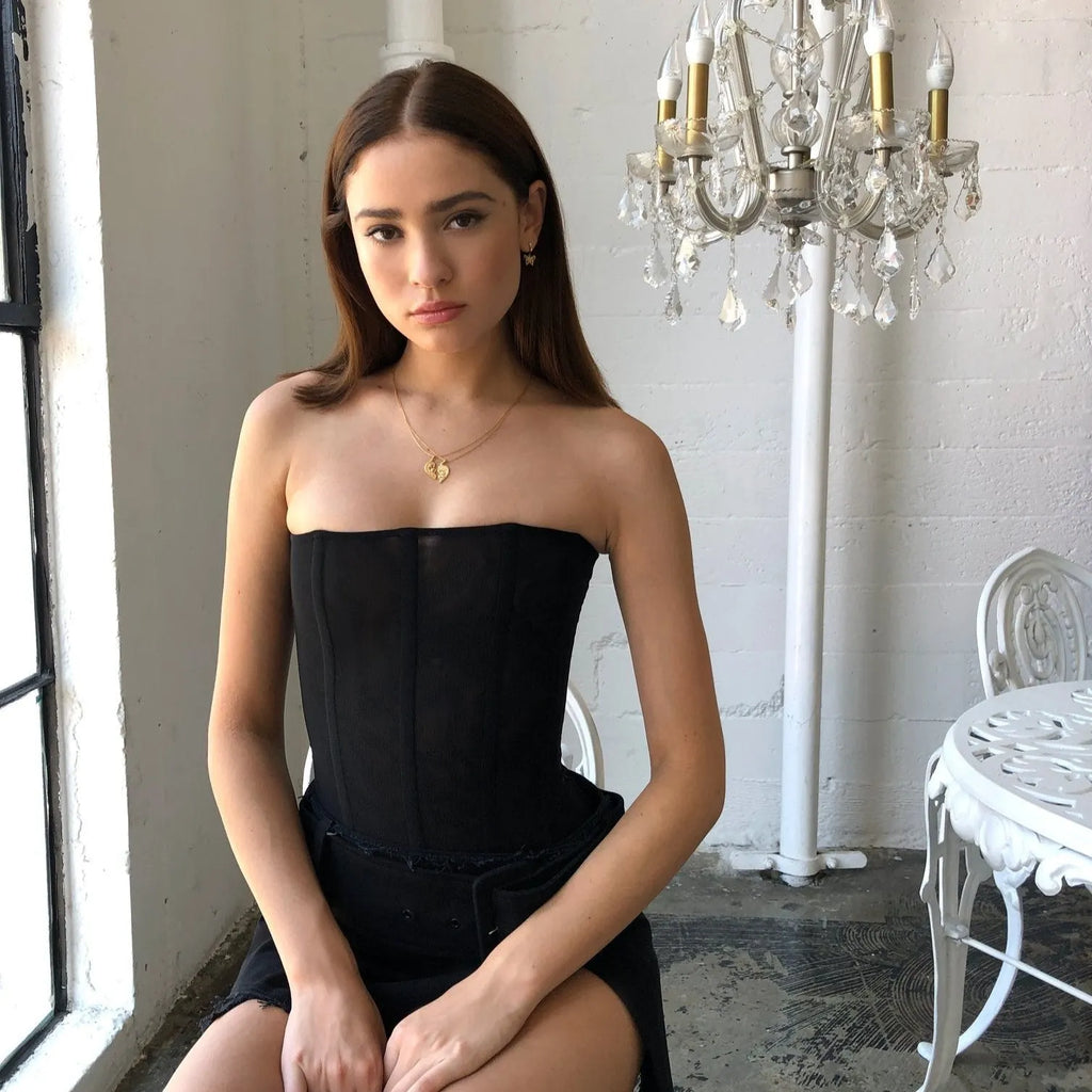 Lauraâ„¢ - Chiffon Korsett-Oberteil