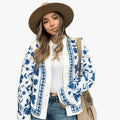 Bohemian Stil Jacke mit Stickerei