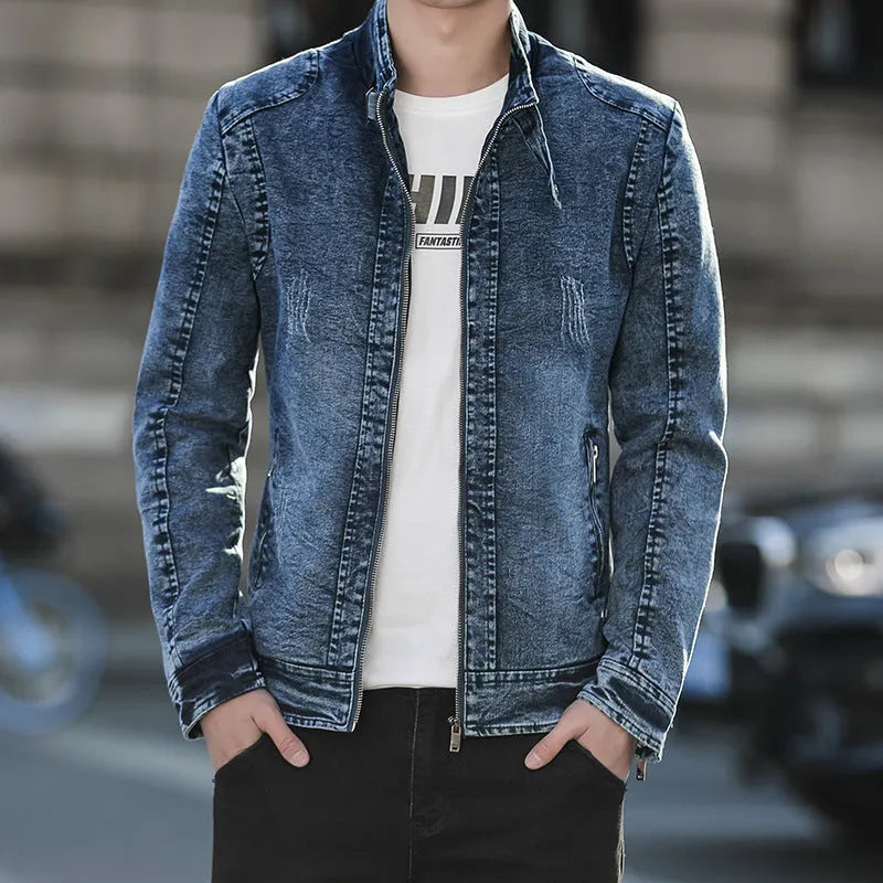 LÃ¤ssige Baumwoll Jeansjacke FÃ¼r Herren