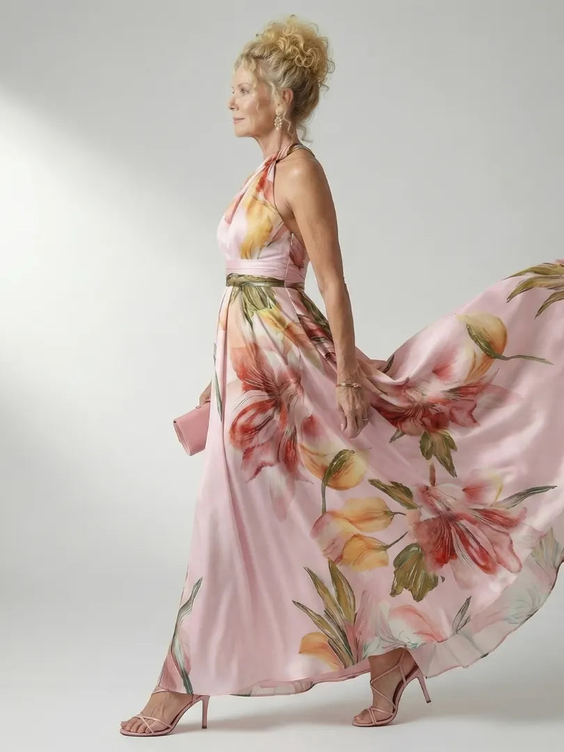 Amiel | Light Floral Maxi Dress