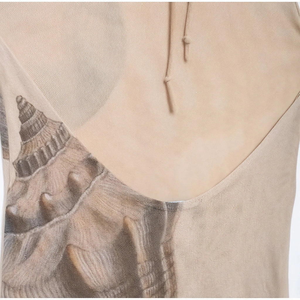 Halterneck Maxikleid – Einzigartiger Print, Strukturiert