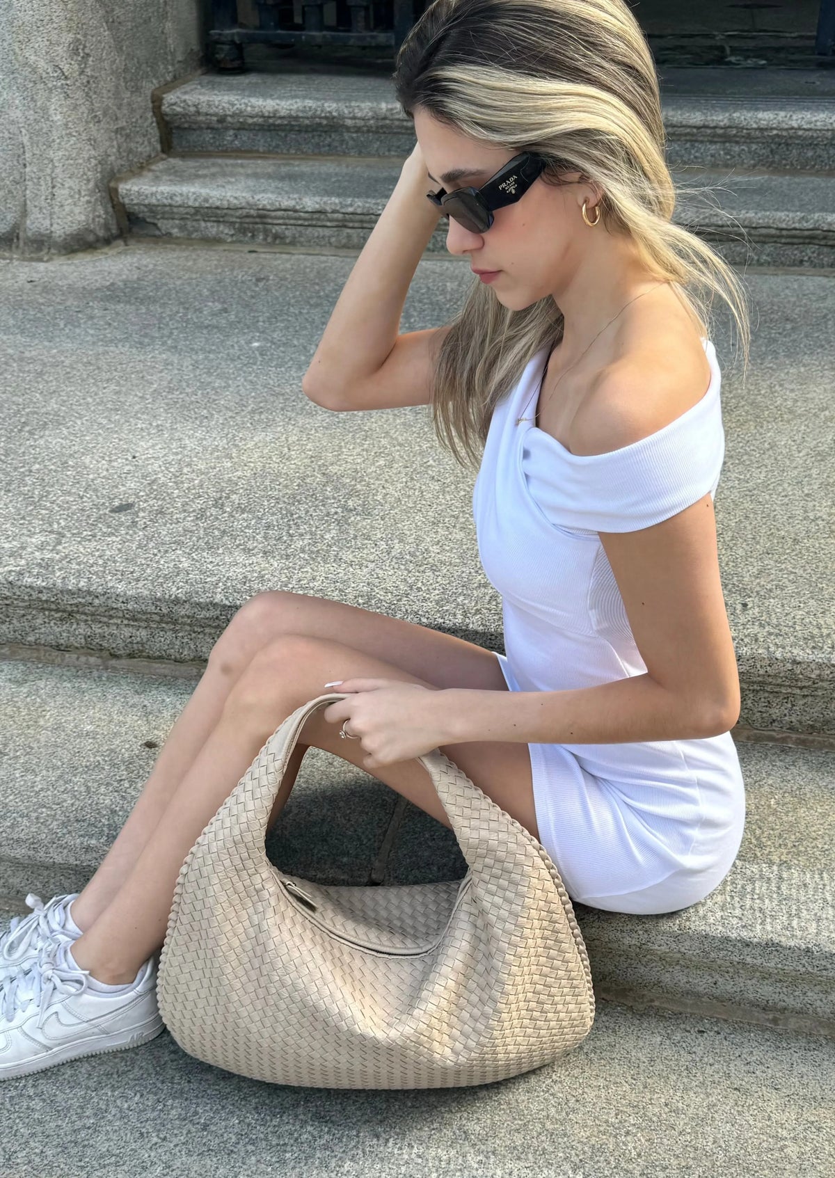 Valarie | Chic Beige Woven Handbag