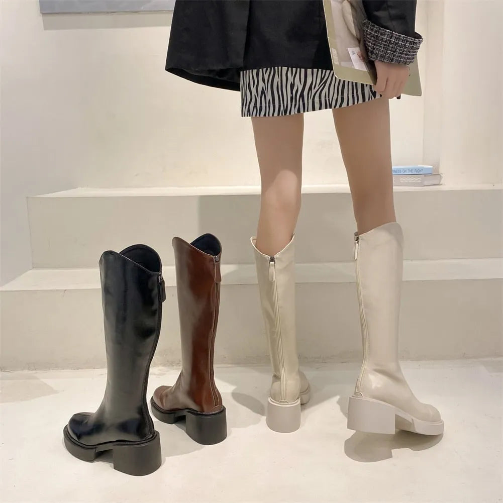 Moderne Hoge Winterlaarzen Voor Dames – Trendy & Comfortabel Voor Koude Dagen