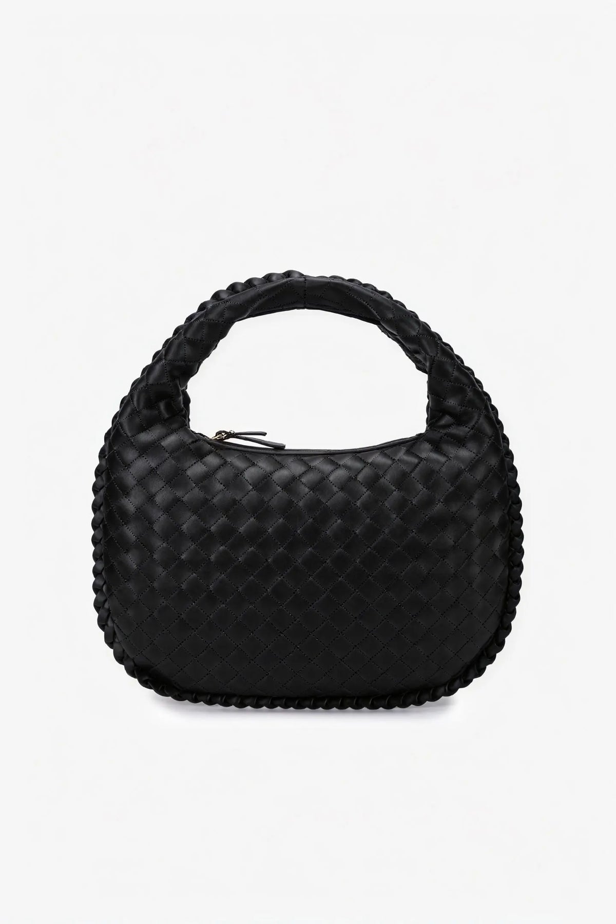 Gewebte Handtasche mit geflochtenem Griff