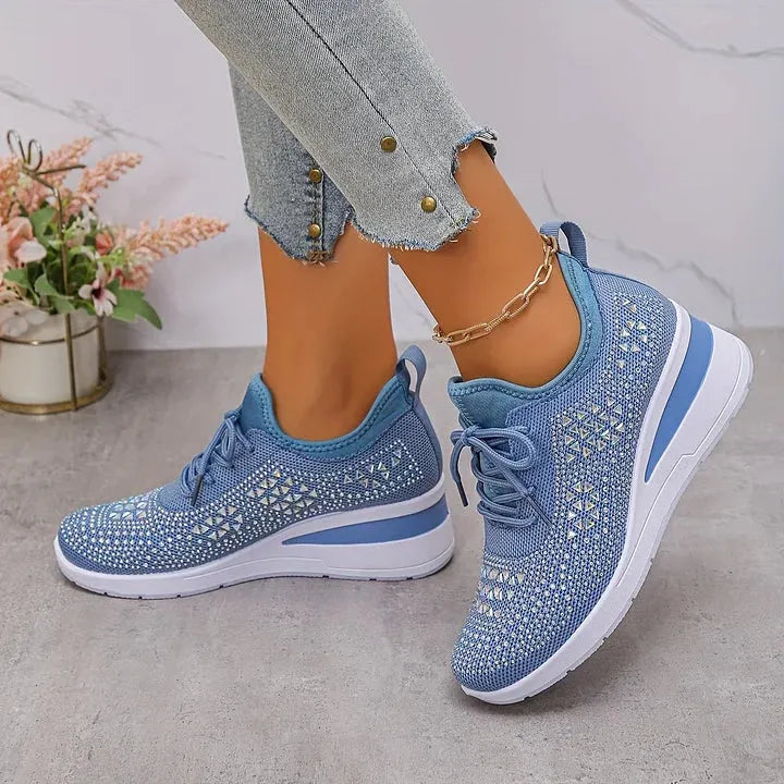 Annika – Ortopædiske sneakers med glitrende rhinsten