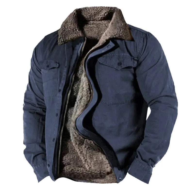 Warme Winterjacke Mit Pelzfutter FÃ¼r MÃ¤nner