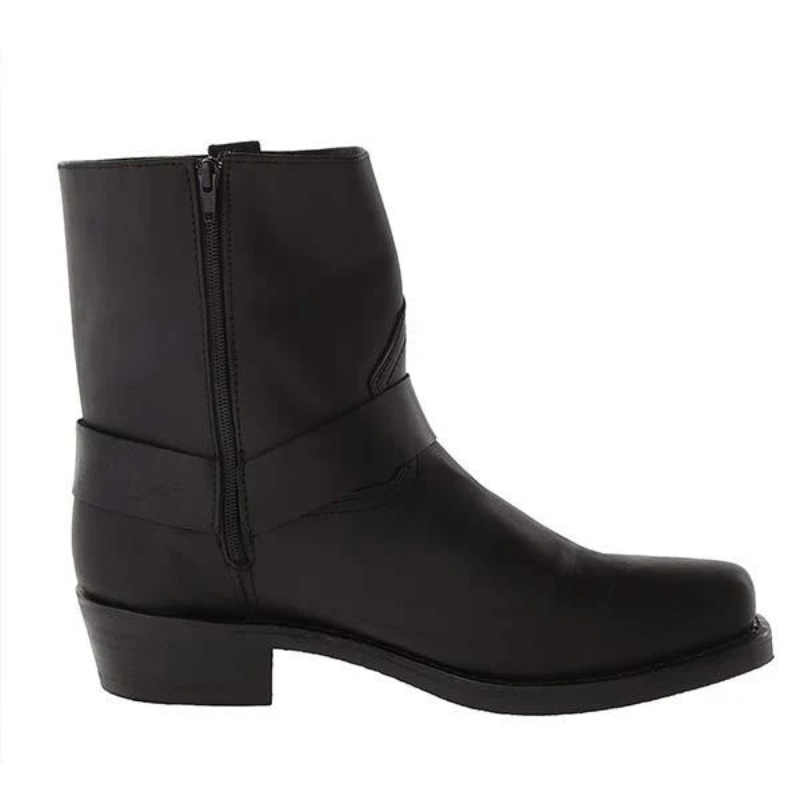Herren Schwarze Cowboystiefel Wildleder