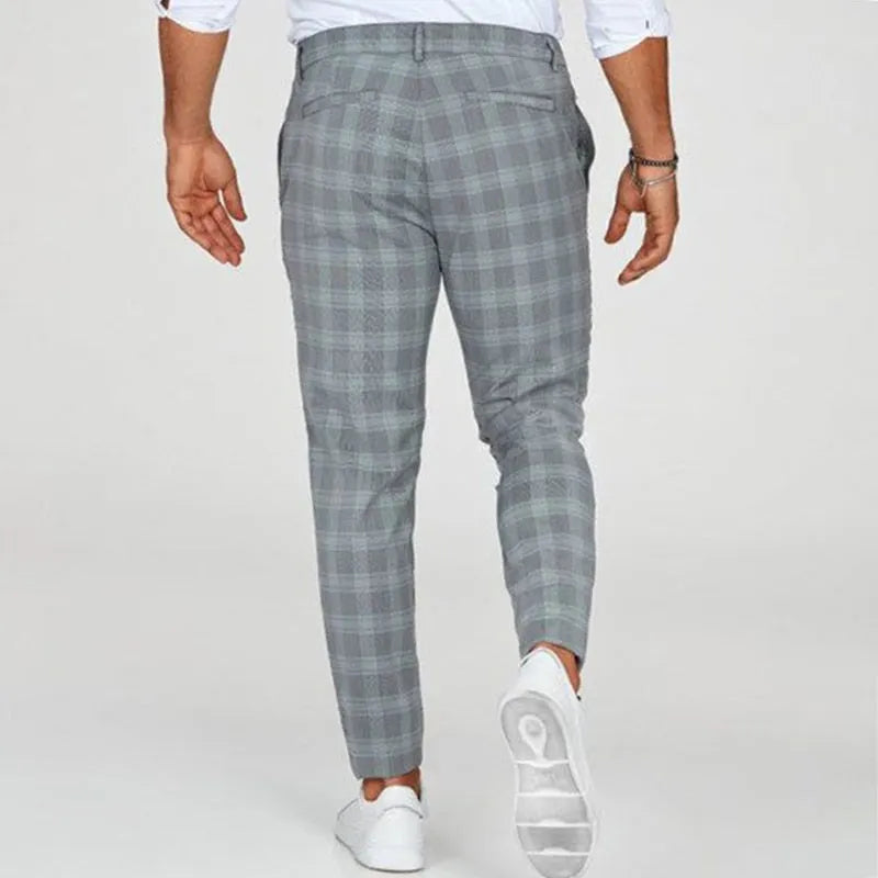 Männer Karierte Slim Fit Hose