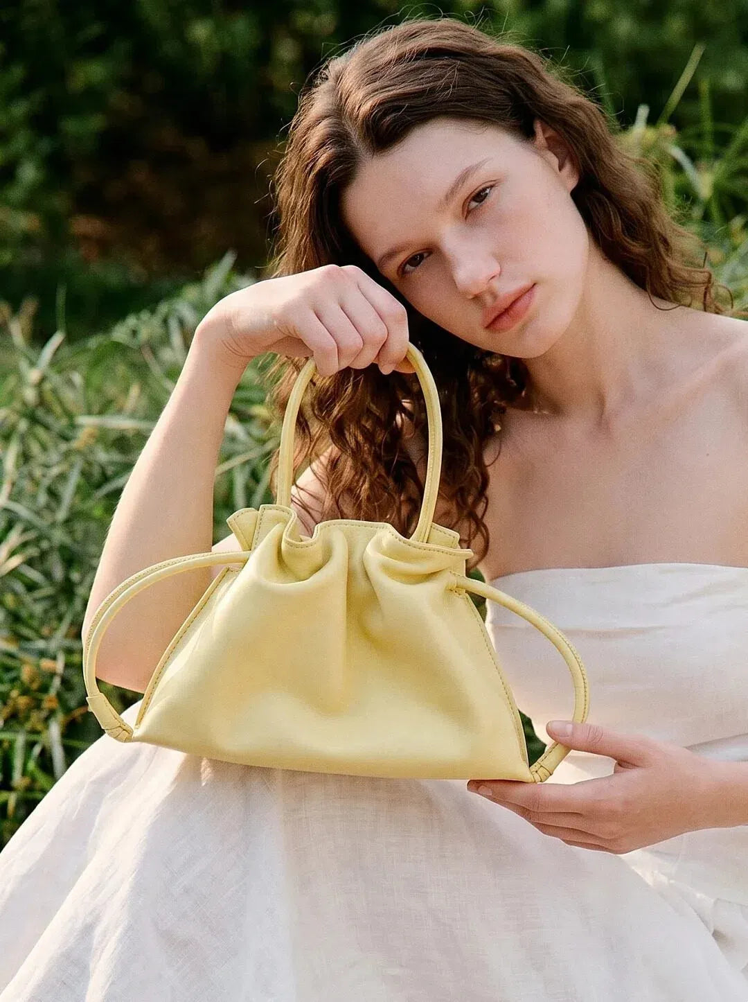 Butter-colored clutch