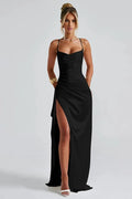 Elegant Refined Ladies Evening Dress with Split