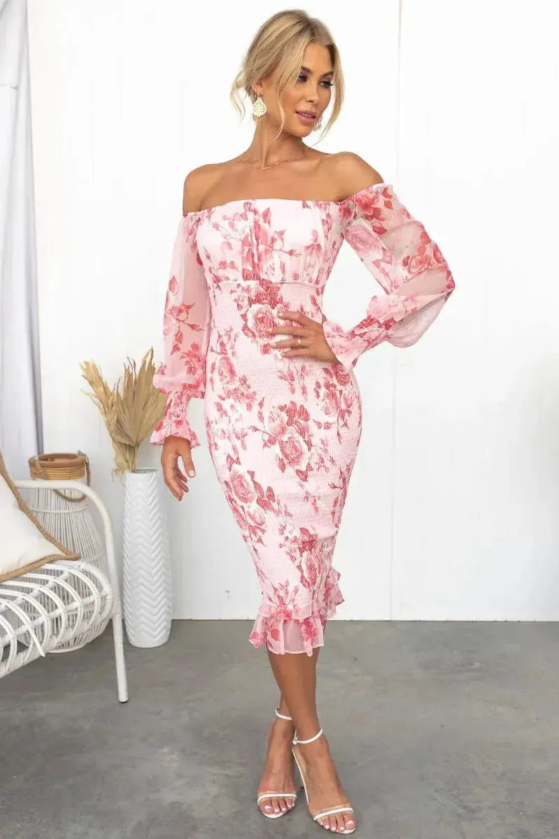 KAYALI | Elegante Zomer Midi Jurk Voor Dames Met Bloemen Print - Luchtig & Stijlvol