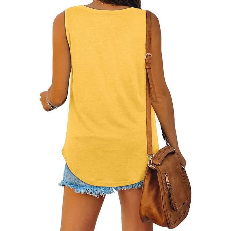 Mckayla Jersey V-Ausschnitt Tank-Top