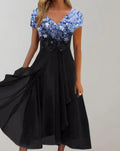 - Kleid mit leuchtenden Blumen Abendkleid fÃ¼r Damen GlÃ¤nzendes Topkleid