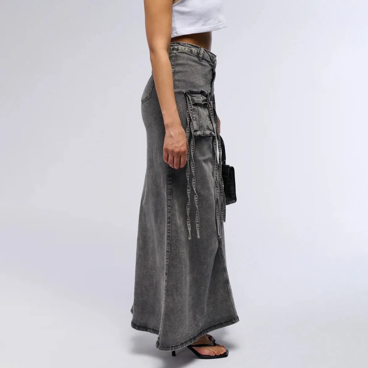 NOVA | Denim Maxi Rok Voor Dames - Modieus, Stijlvol & Flatterend