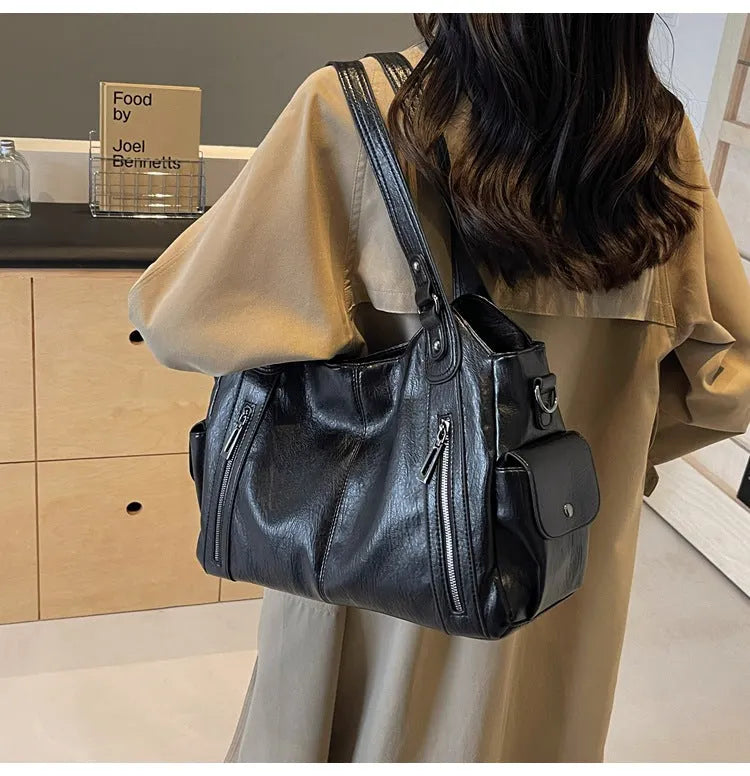 Leren Dames Tas Met Uniek Design & Ritsdetails | Luxe, Ruim & Modieus