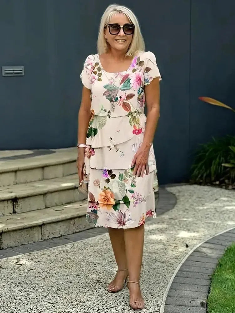 Damen Maxikleid mit Blumenmuster