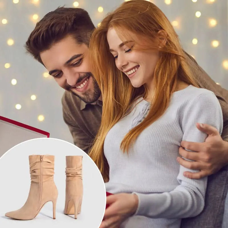 Women's Elegant Ankle Boots with High Heel