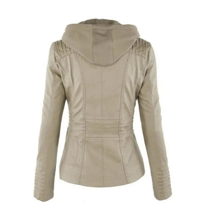Lederjacke mit Revers