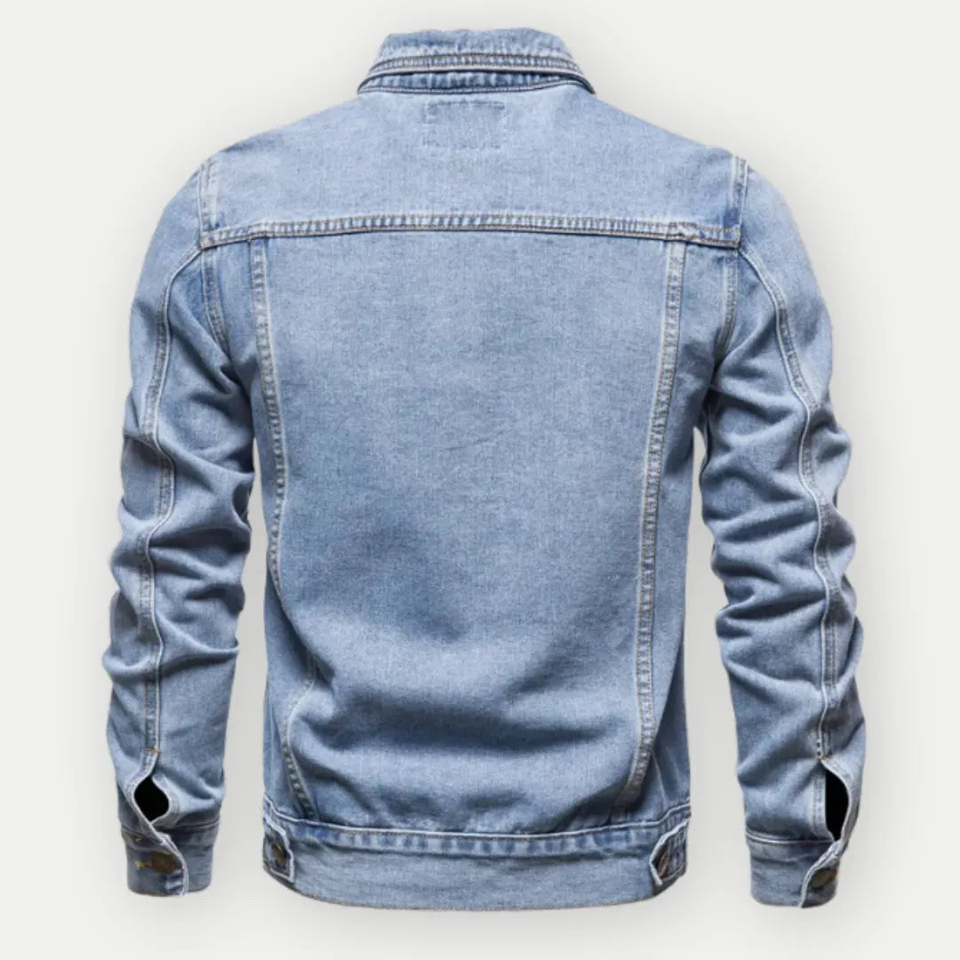 Klassische Denim Truckerjacke FÃ¼r Herren
