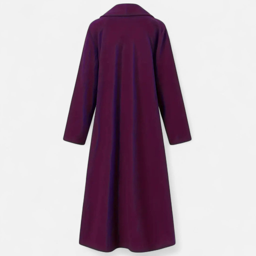 Lange Elegante Dames Coat Met Lape-Kraag - Perfect voor de Koude periode
