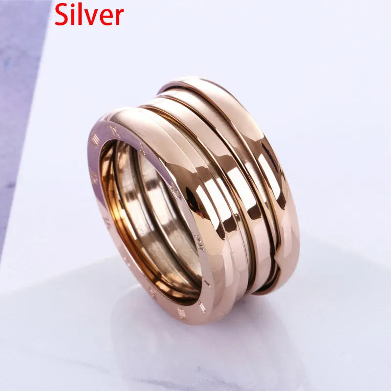 Titanstahl Roségold Ring