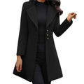 Lange Dames Mantel Jas – Italiaanse elegantie in Prestige wol, warm & stijlvol voor herfst en winter