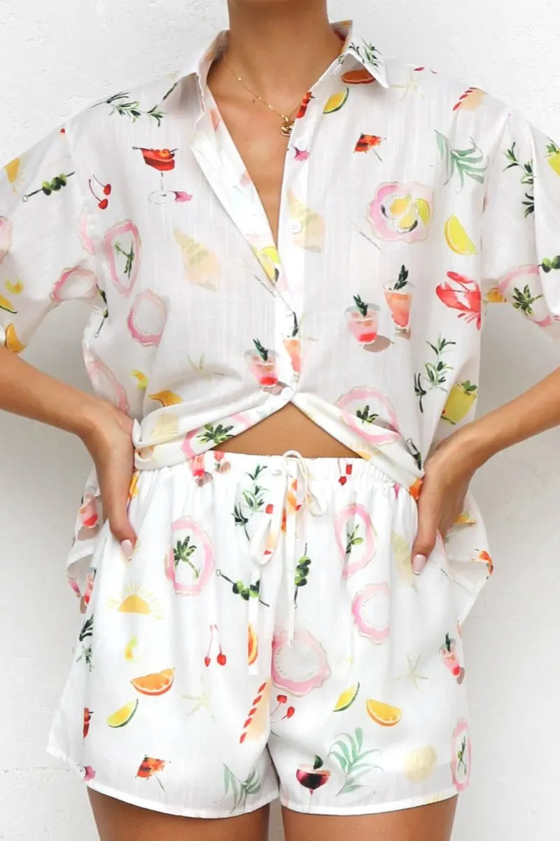 Sommerliches Pyjama-Set mit Print