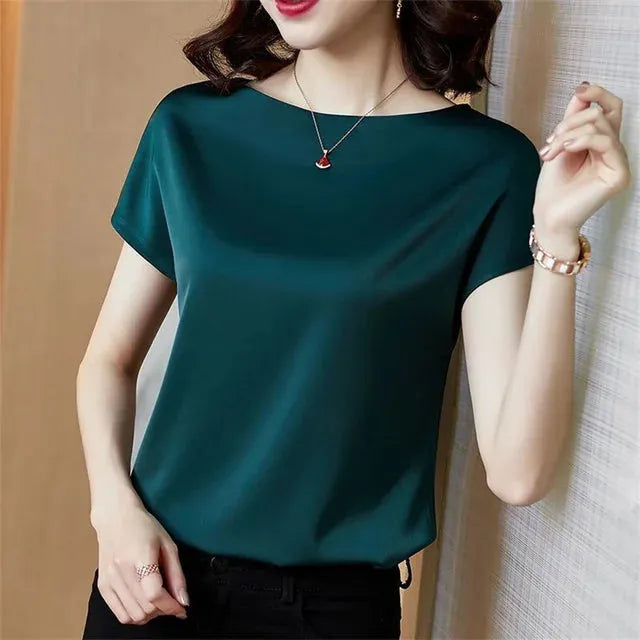 Sommerbluse aus Satin