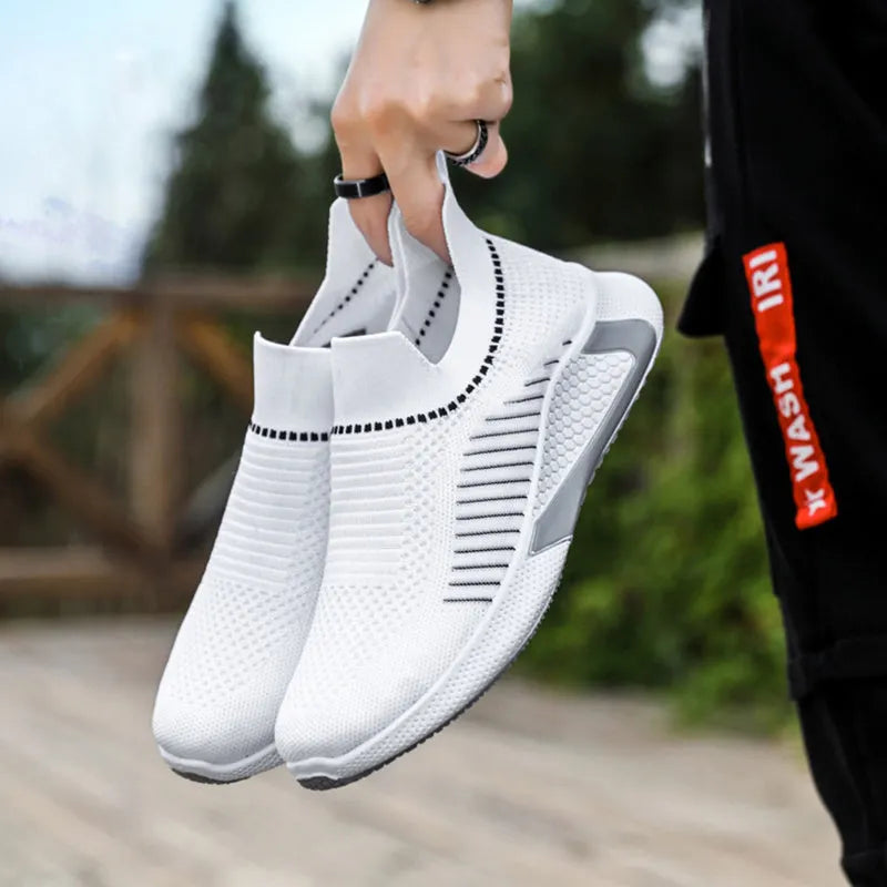 Atmungsaktive Herren Sneaker Mit Streifendesign