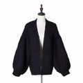 Women's Fashion Cardigans Thick Hand Knitted V-neck Open Stitch Sweaters Loose Oversized Sweater Winter Chic Boho Outerwear