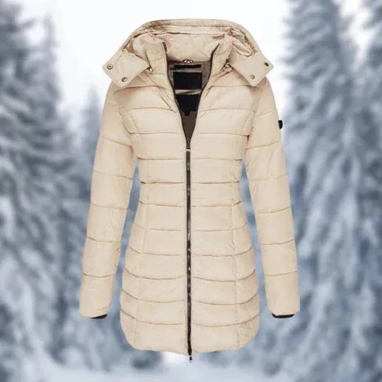 - Puffer - mit Kapuze - Winterjacke - Damenbekleidung