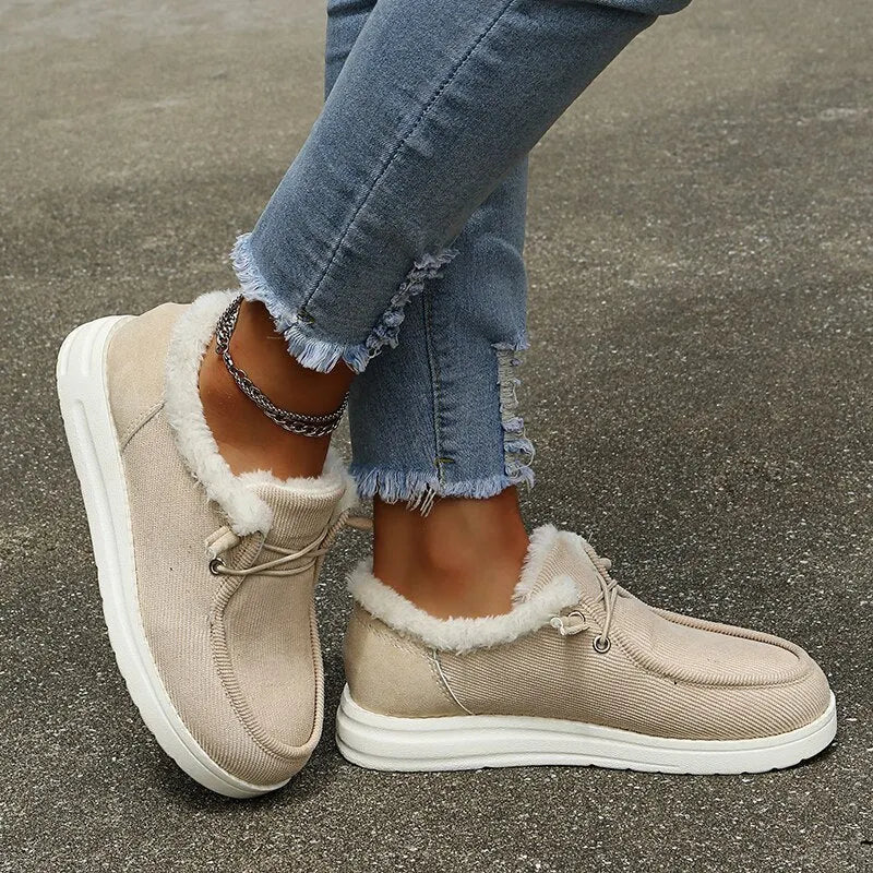 Dames Slip-On Winterschoenen Met Voering â€“ Warm En Veilig De Winter Door