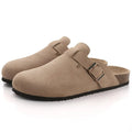 Wildleder Pantolette – Offene Ferse, Verstellbarer Riemen