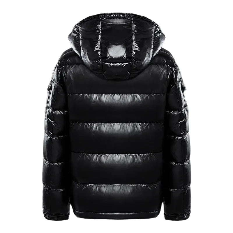 Daunenjacke Schwarz GlÃ¤nzend