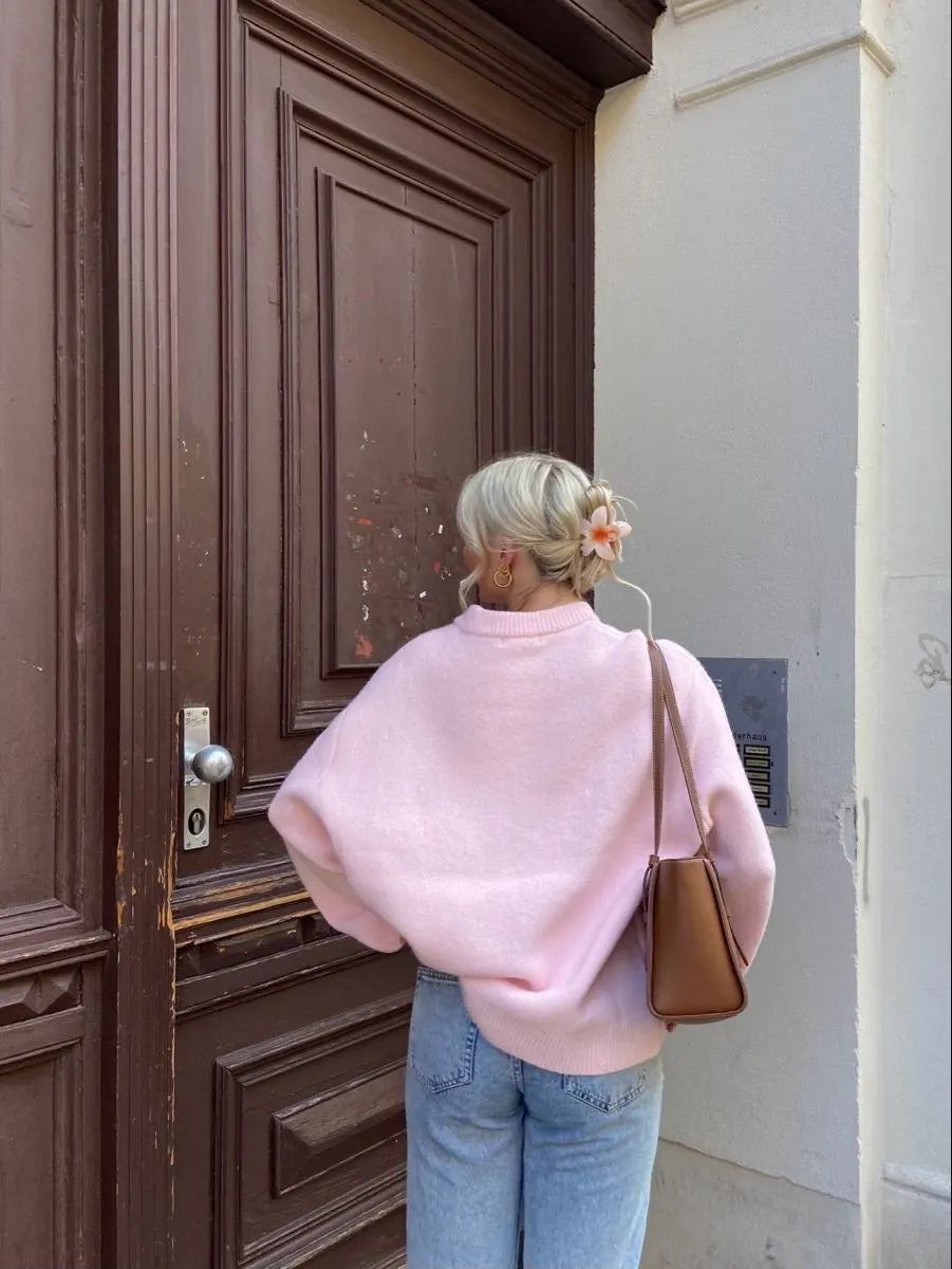 NOAH | Oversized Dames Sweater Roze – Zacht, Trendy & Perfect Voor Koude Dagen